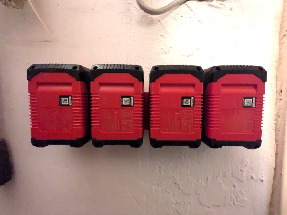 Einhell 4-Battery Holder for Power X Change Wall Mount- Durable Storage Solution