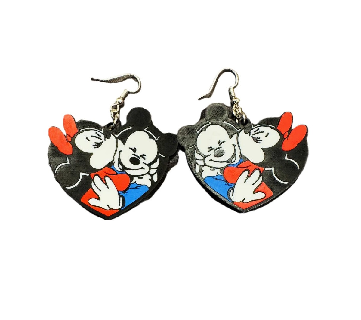 Cute Mouse Valentine Earrings - Plastic Cute Couple Earrings for Valentine's Day