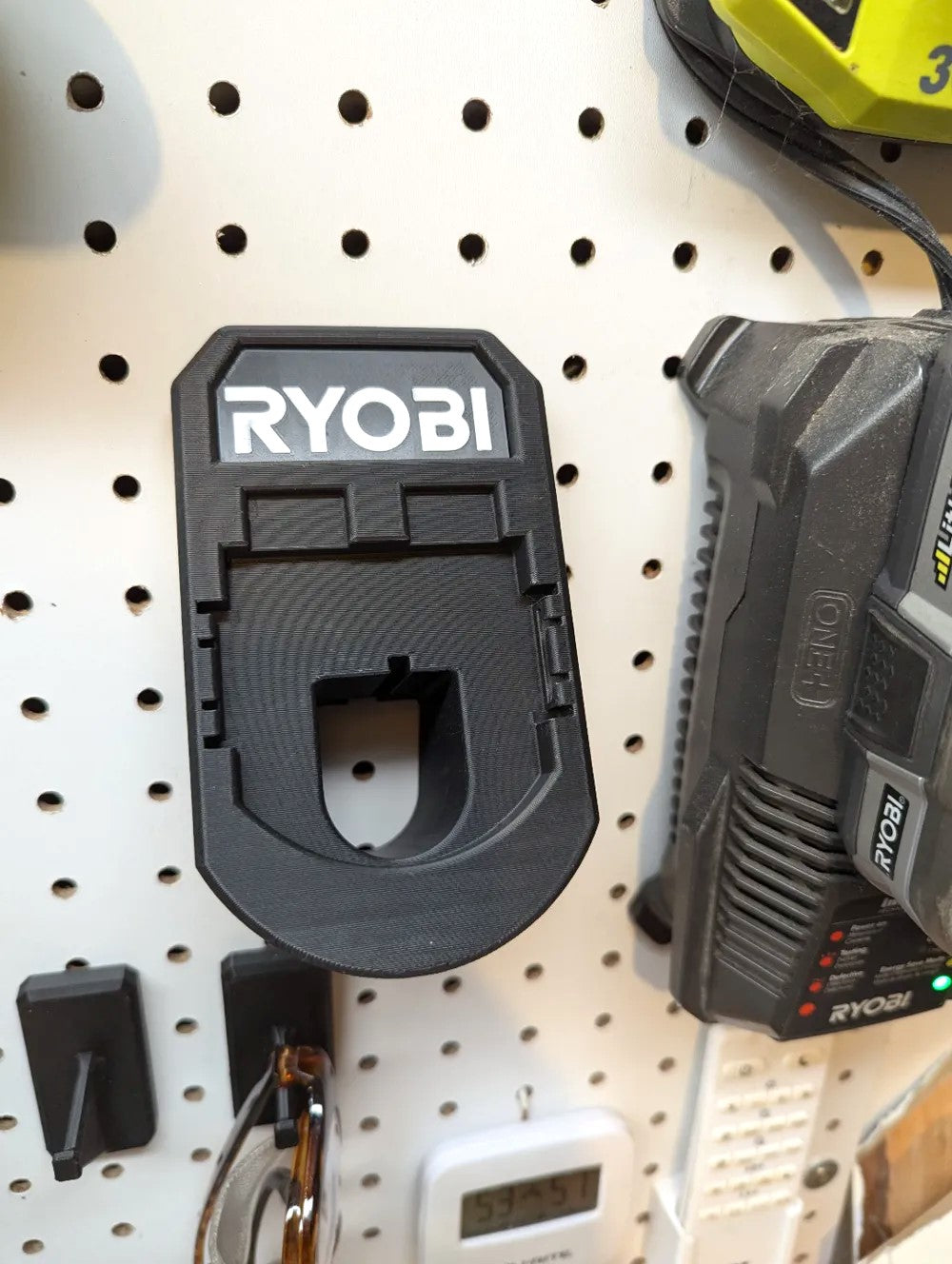 Ryobi 18V Battery Holder for Pegboard – Secure & Accessible Storage Solution