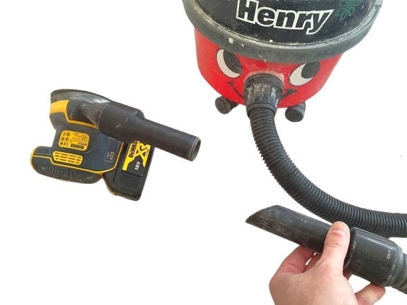 DeWalt DCW210 Sander to Henry Vacuum Adapter – Efficient Dust Extraction -Black