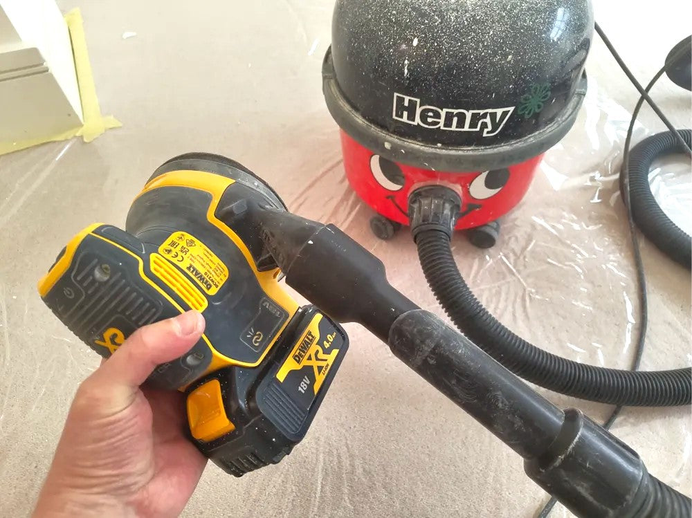 DeWalt DCW210 Sander to Henry Vacuum Adapter – Efficient Dust Extraction -Black