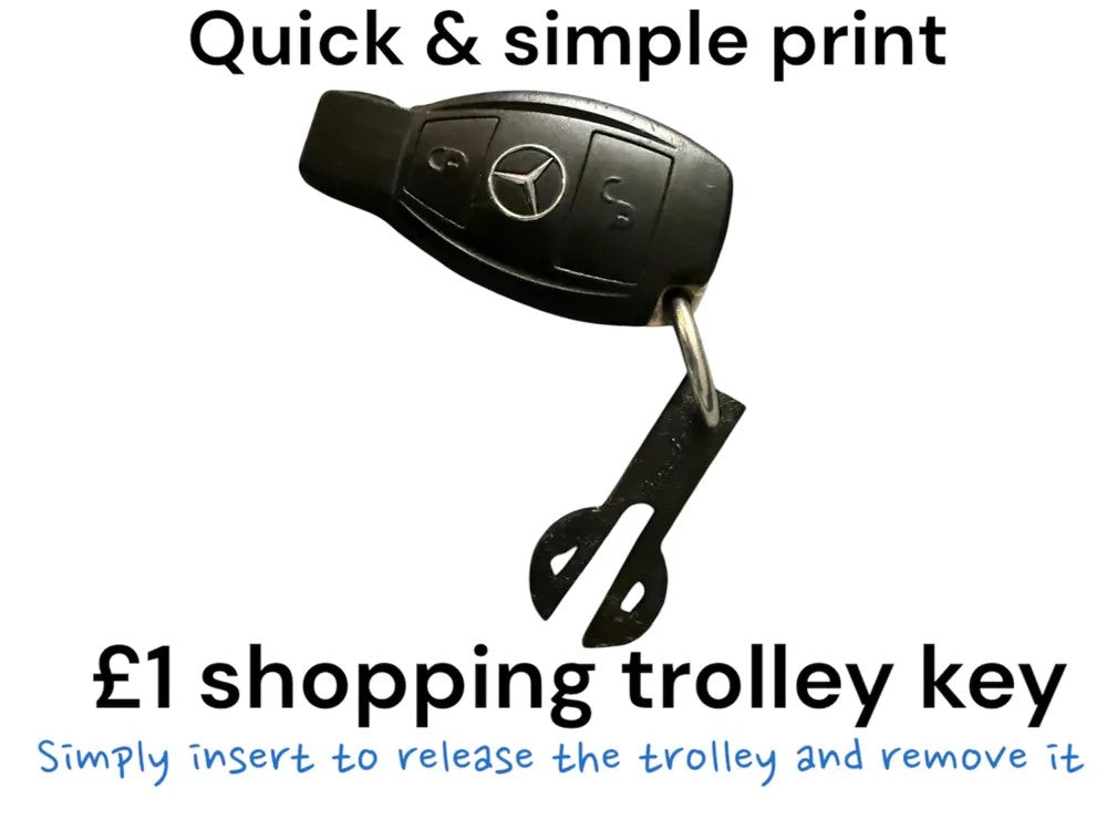 £1 UK Shopping Trolley Token – Releasable & Reusable Plastic Coin