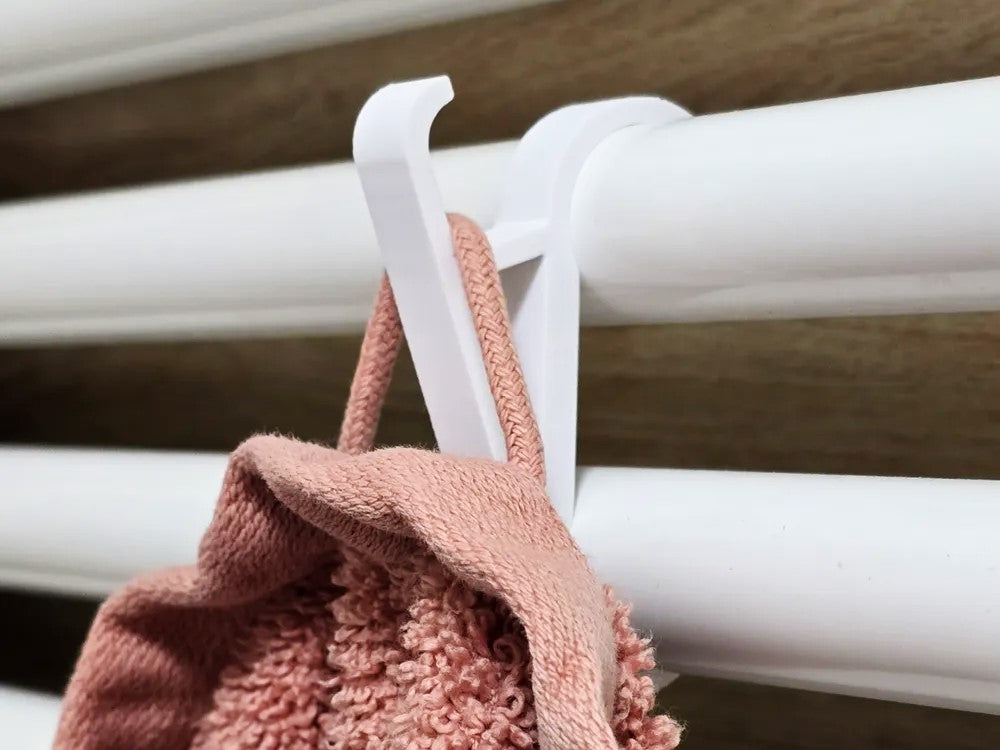 2 Pcs Towel Hanger for Bathroom Radiator - Plastic | Convenient Hook for Towels