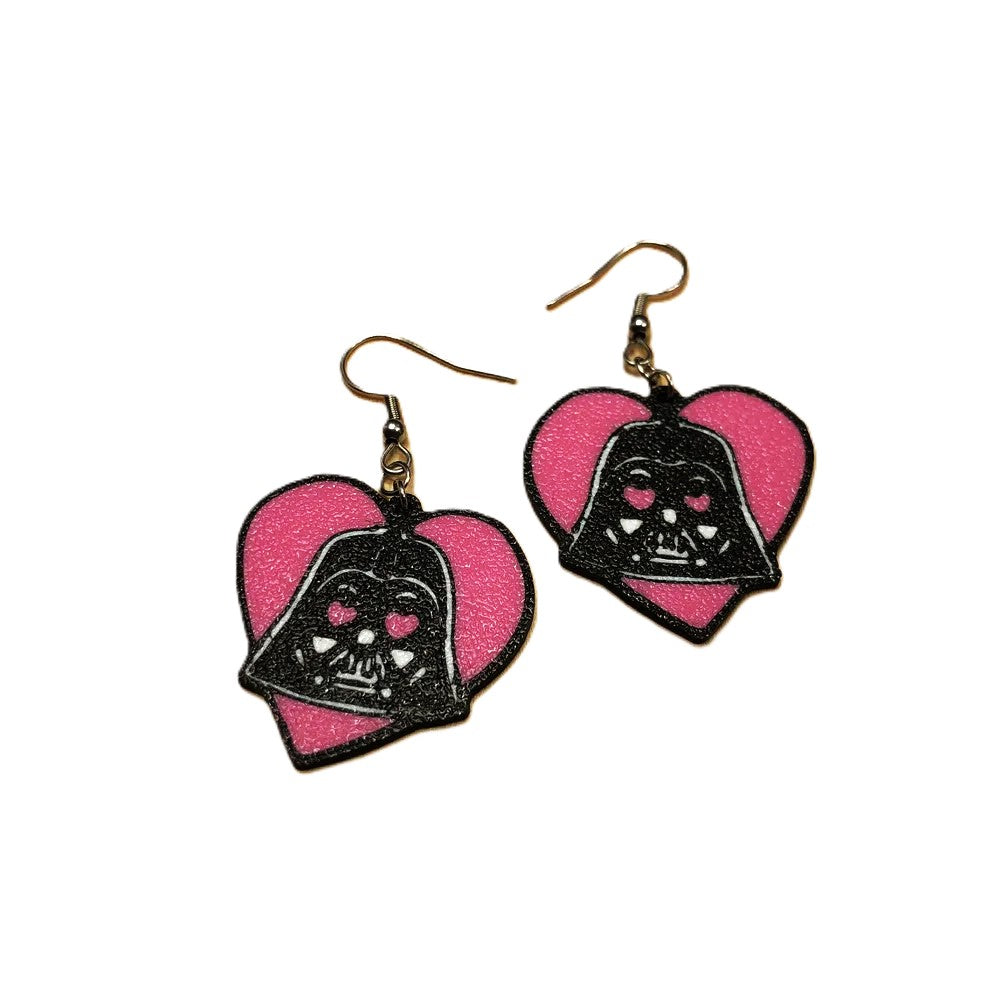 Vader in Love Valentine's Earrings - Plastic | Fun Valentine's Day Jewelry Gift