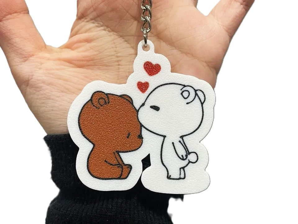 Cute Bear Loving Keychain for Valentine's Day - Plastic | Adorable Gift for Valentine's