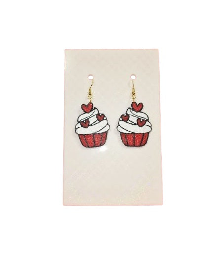 Valentine's Day Cupcake Earrings – Sweet, Playful, and Perfect for Celebrating