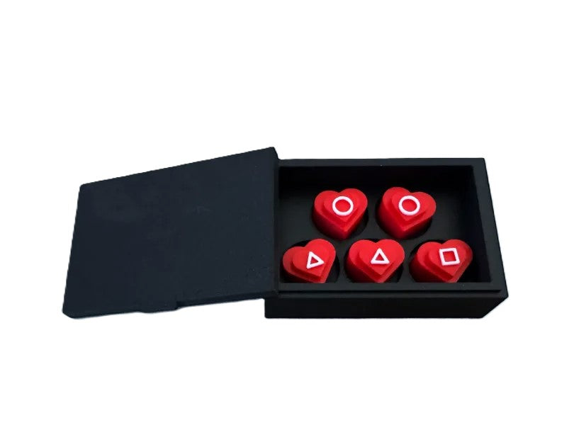 Heart-Shaped Gonggi – Red Stones Valentine's Day Gift