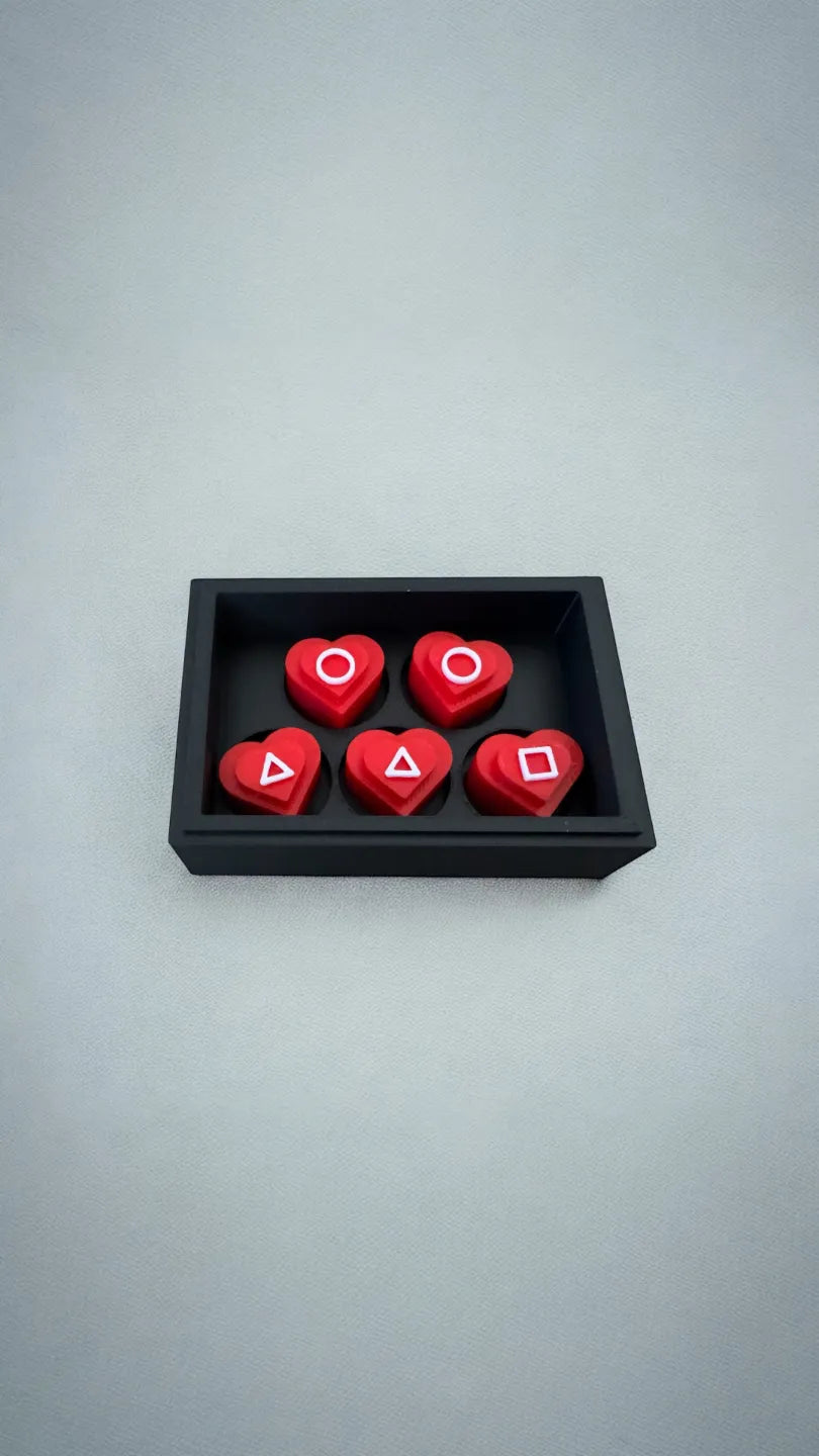 Heart-Shaped Gonggi – Red Stones Valentine's Day Gift