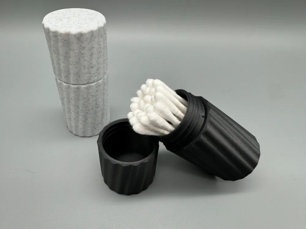 Cotton Swab Travel Case – Elegant Compact Screw-Lid Holder for Hygiene Use