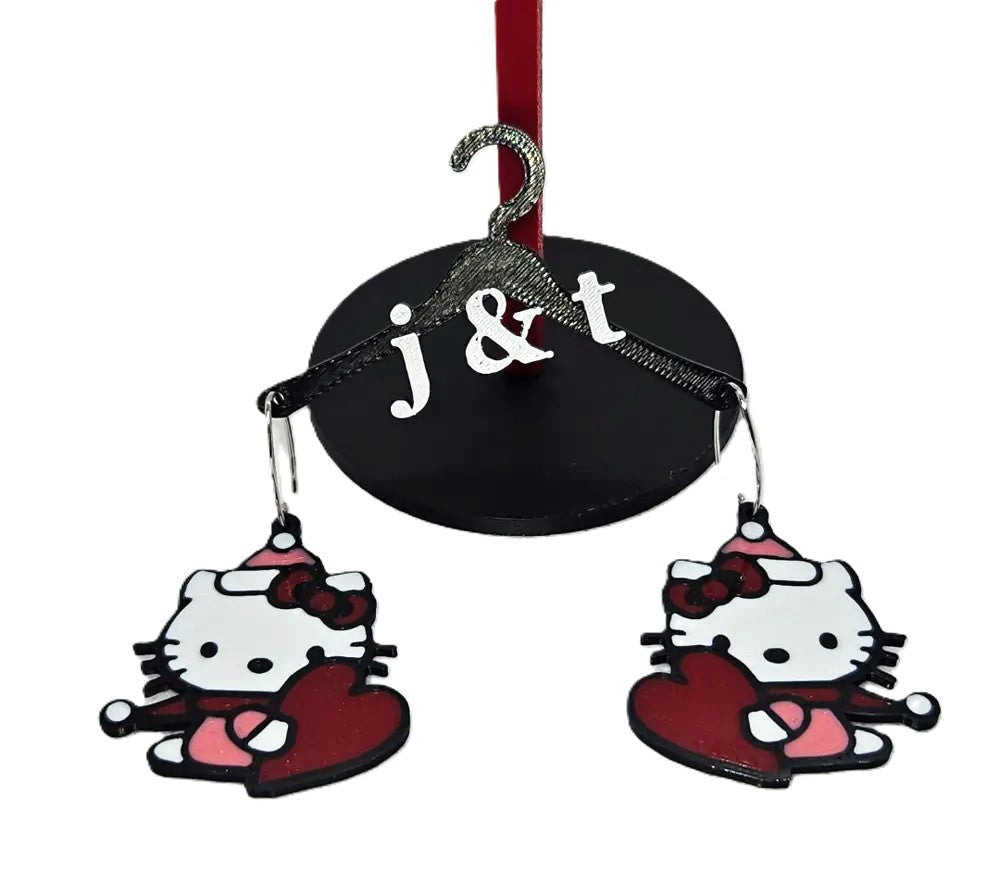 Hello Kitty Angel Valentine Earrings – Adorable Jewelry for Valentine's Day