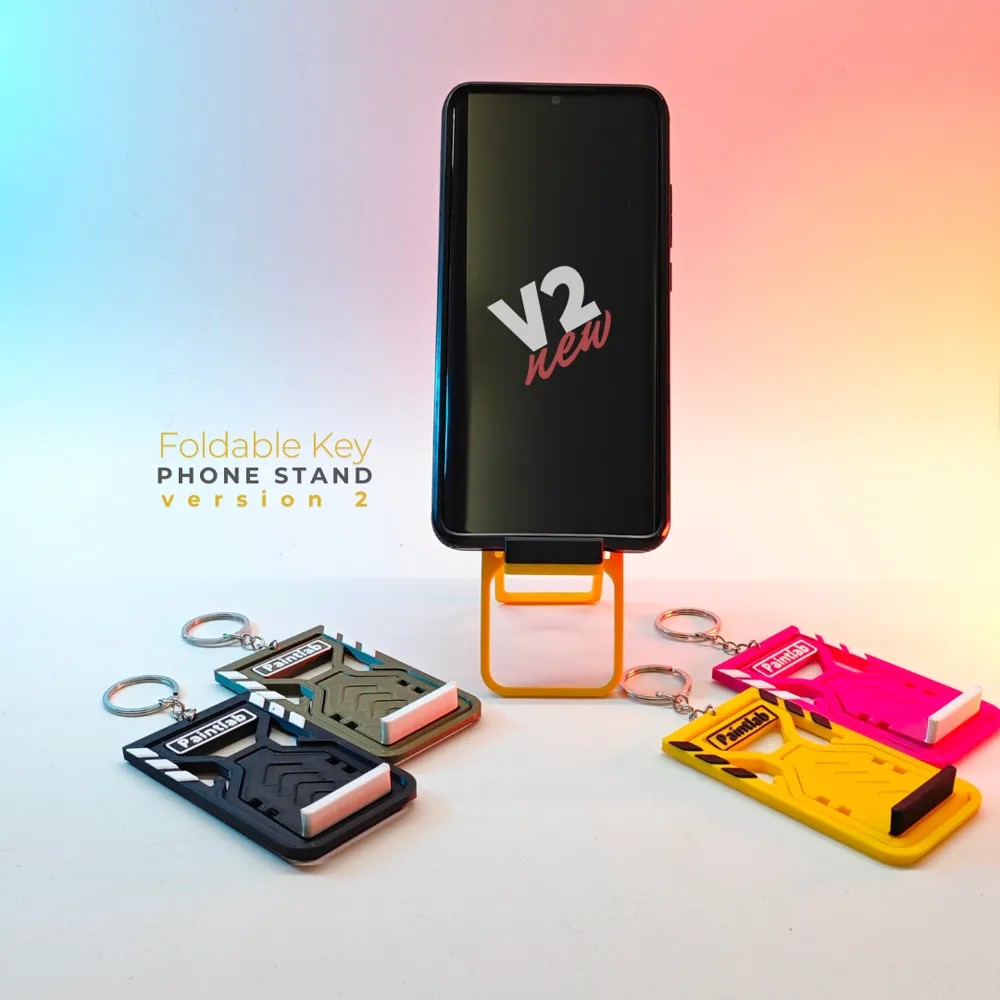 Foldable Keychain Phone Stand – Compact & Portable Phone Holder for On-the-Go Use