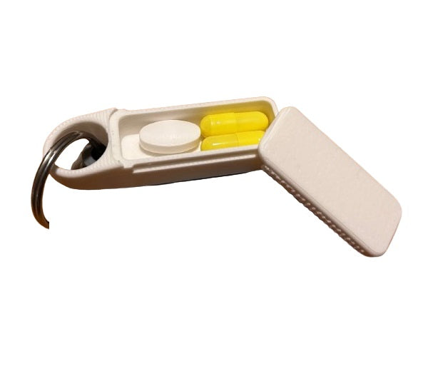 Keychain Pill Box – Compact, Portable Medicine Holder for On-the-Go Convenience