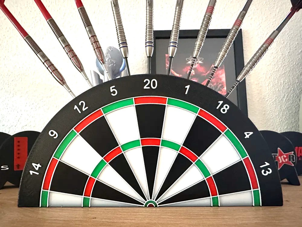 Darts Display Stand – Half Dartboard Design for Showcasing Darts Collection