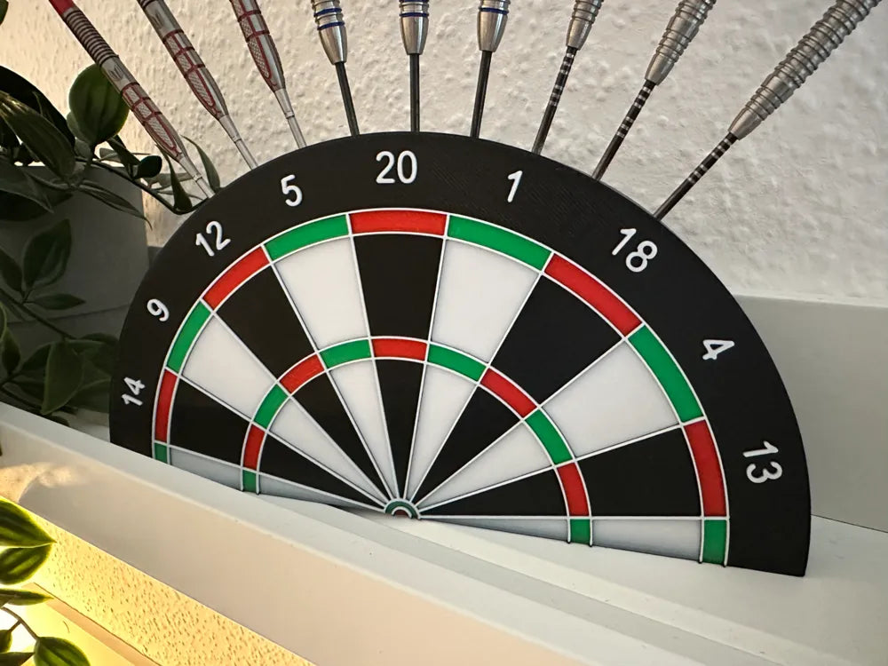 Darts Display Stand – Half Dartboard Design for Showcasing Darts Collection