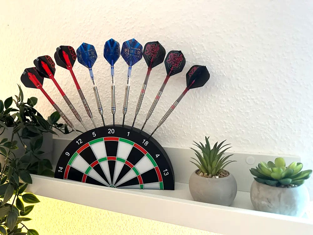 Darts Display Stand – Half Dartboard Design for Showcasing Darts Collection