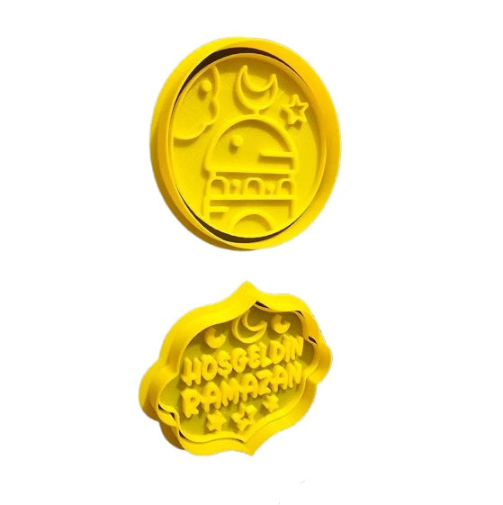2 Pcs Ramadan Cookie Cutters – Perfect for Festive Baking & Celebrations