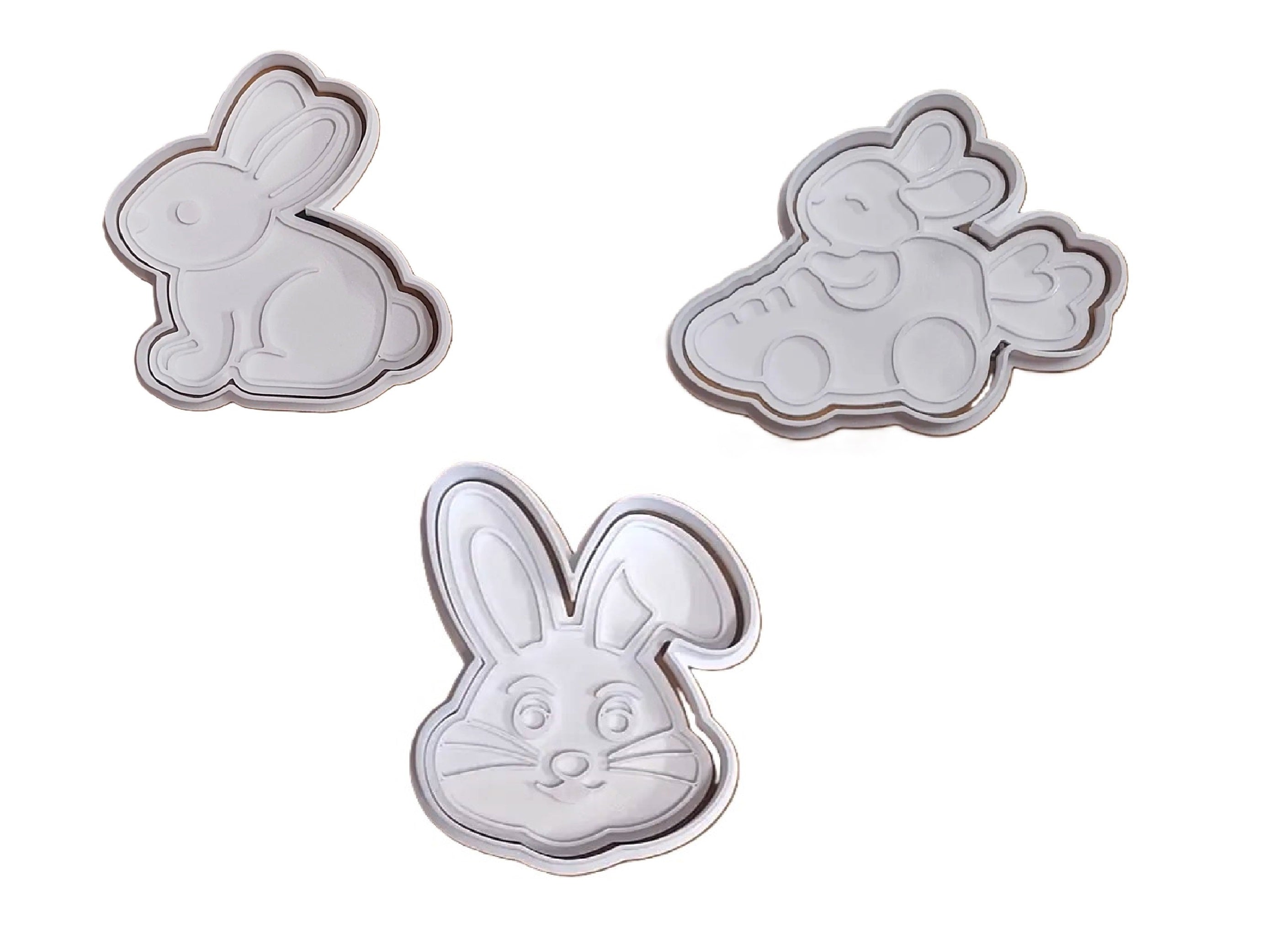 3 Pcs Rabbit Bunny Easter Cookie Cutters – Perfect for Holiday Baking & Treats