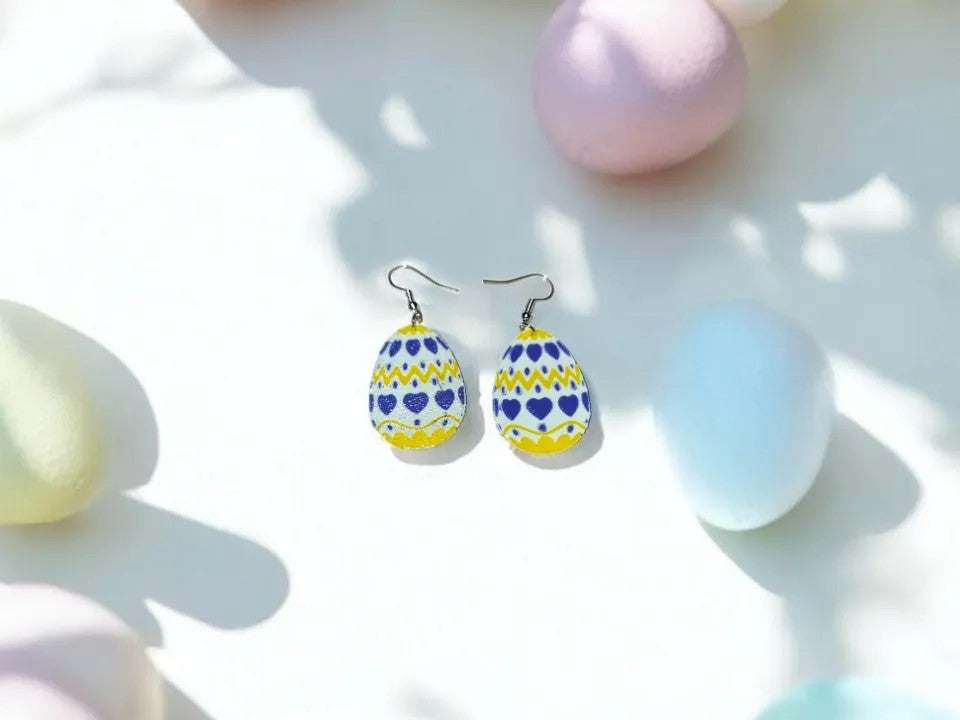 Happy Easter Egg Earrings – Festive & Fun Holiday Jewelry - Cute Egg Earrings