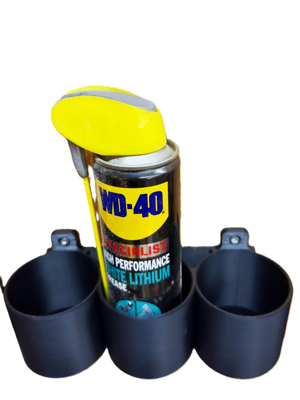 Oil Cans Wall Mount Holder – 3 Compartments for Organized Storage for Oil Cans