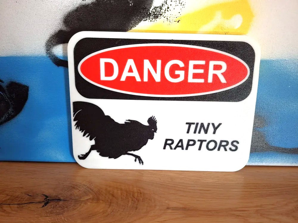 Chicken Danger Sign for Garden – Funny Yard Warning Sign for Chicken Owners
