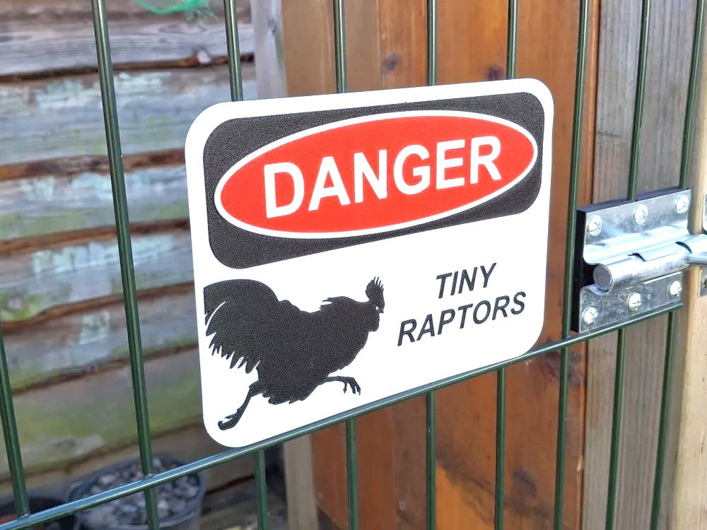 Chicken Danger Sign for Garden – Funny Yard Warning Sign for Chicken Owners