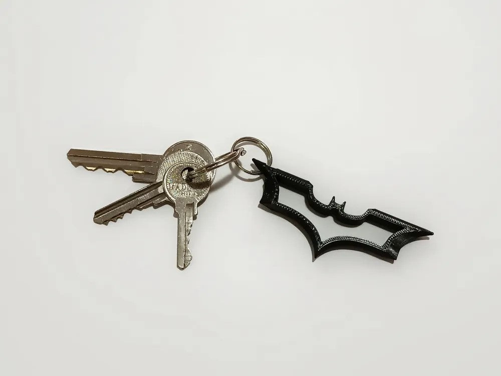 Dark Knight Batarang Keychain – Superhero Bag Charm & Keyring Accessory