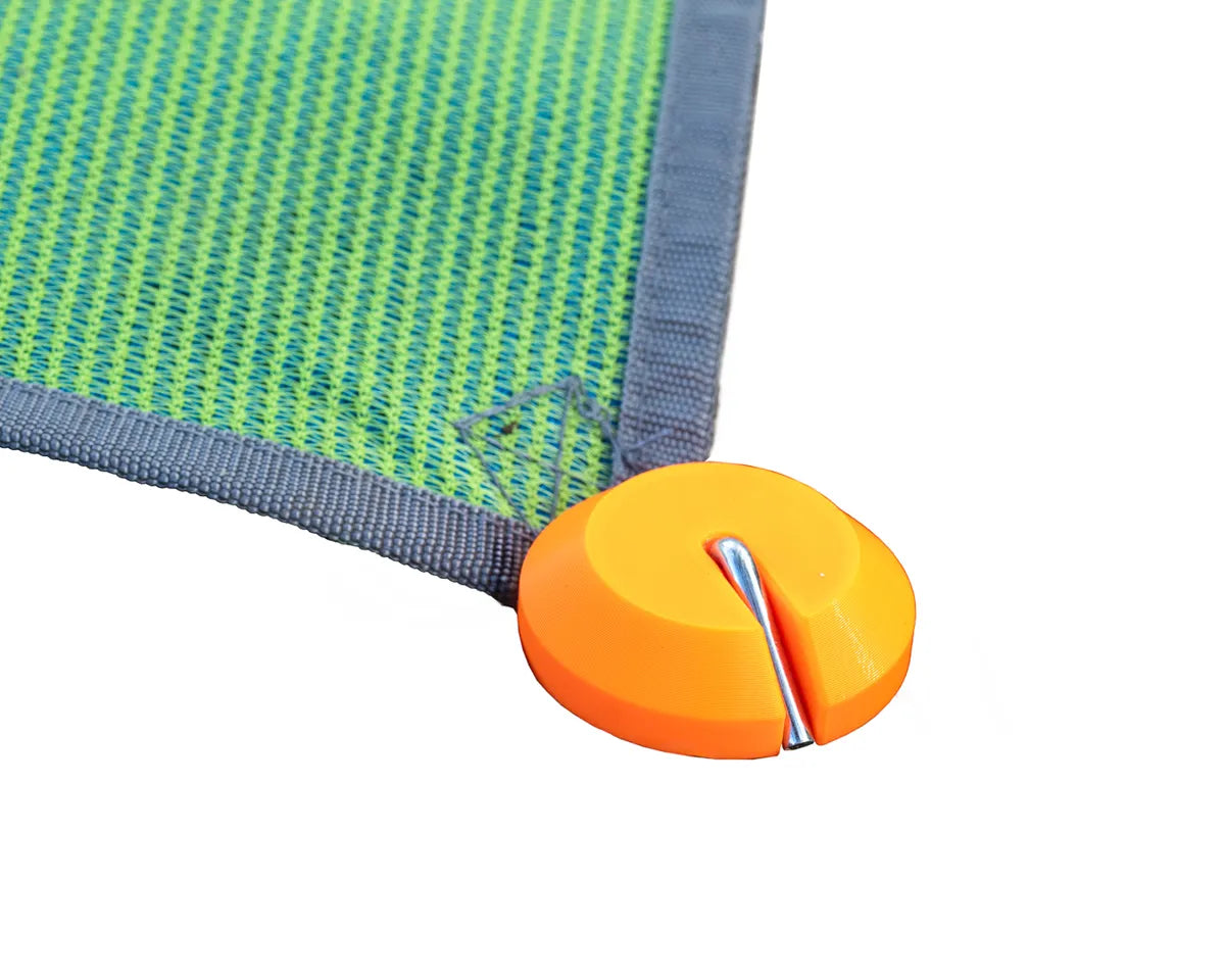 4pcs Tent Peg Groundsheet Safety Disk-Tent Disk Groundsheet (Steel Wire Not included)