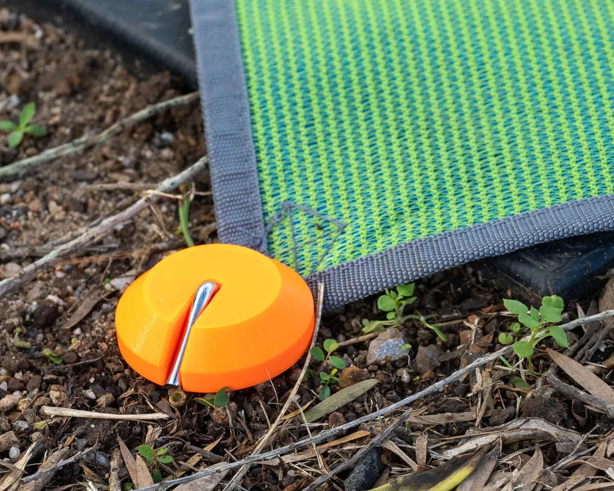 4pcs Tent Peg Groundsheet Safety Disk-Tent Disk Groundsheet (Steel Wire Not included)