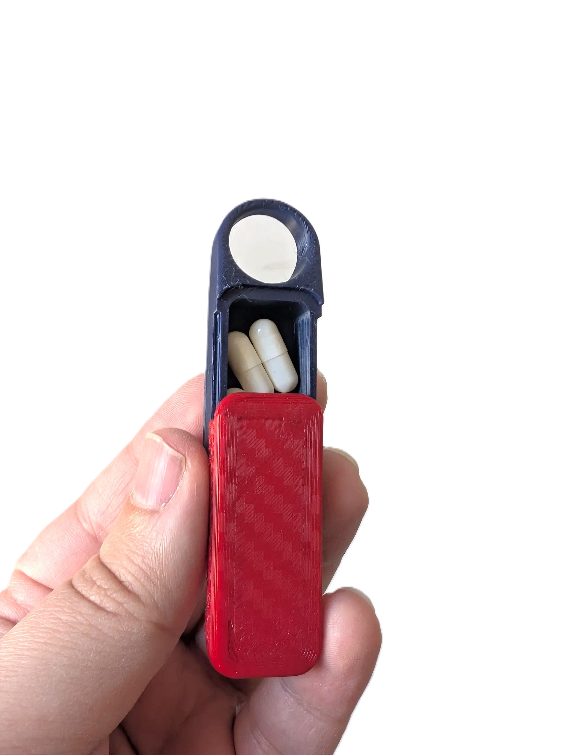 Keychain Pill Box – Compact, Portable Medicine Holder for On-the-Go Convenience