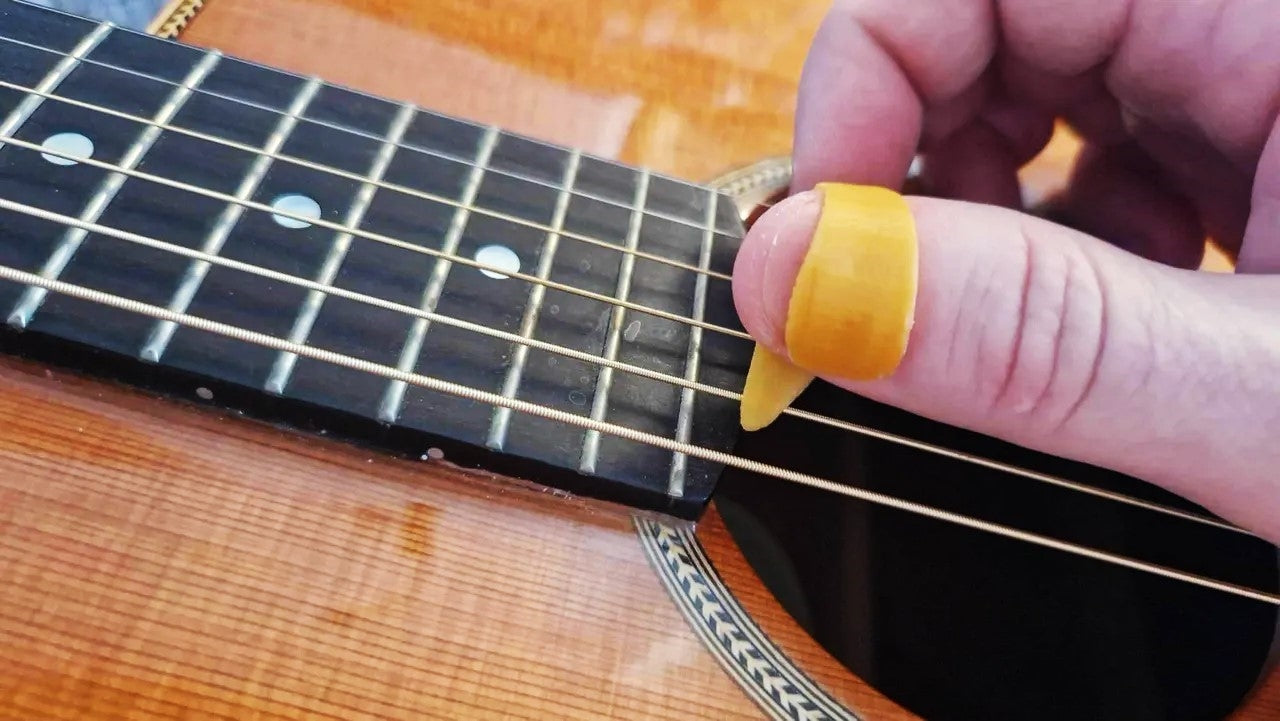 4 Pcs Ergonomic Thumb Pick for Guitar –Plastic Comfortable Pick for Guitar