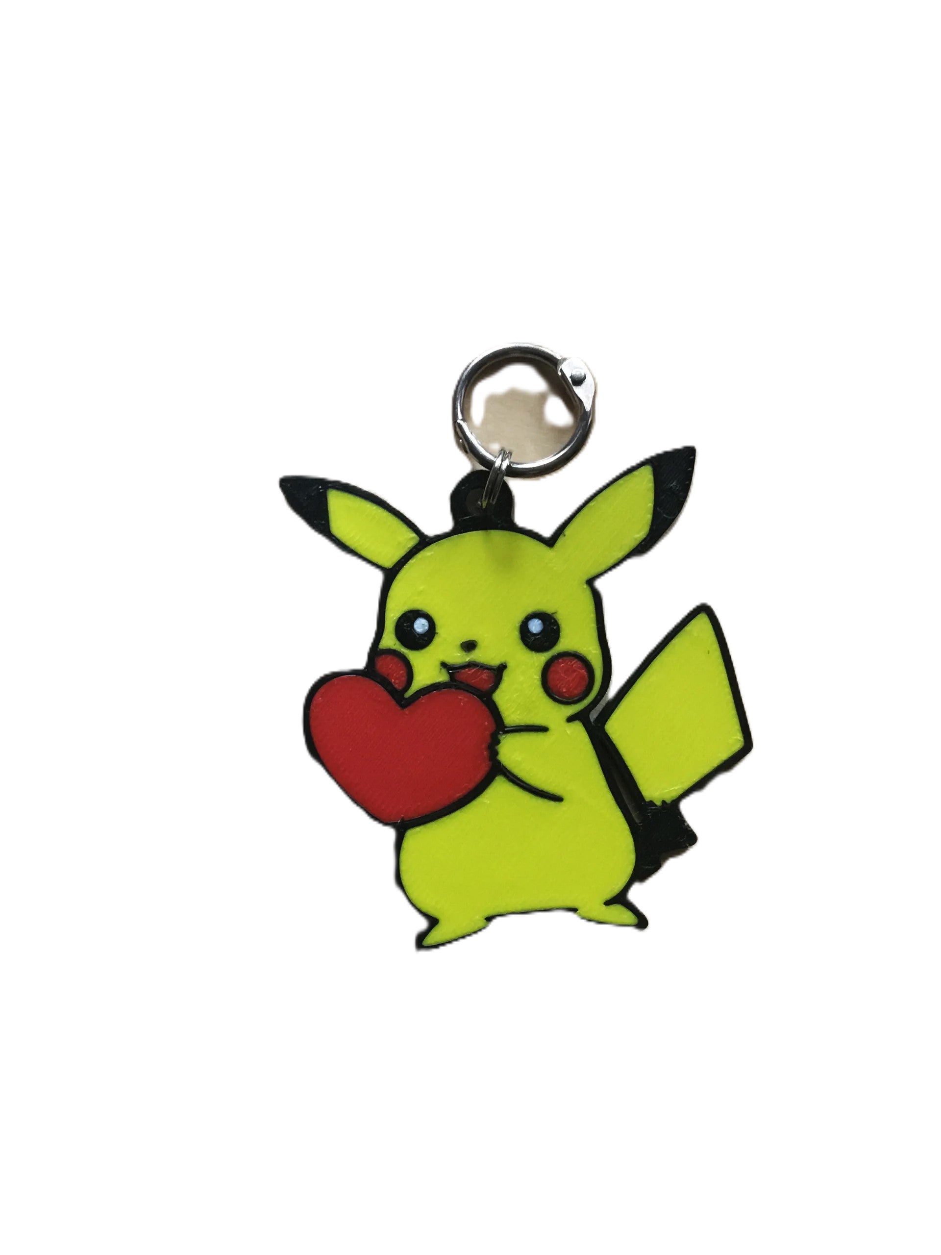 Pikachu Keychain Valentine's Day - Plastic | Cute Valentine's Keychain for Gift