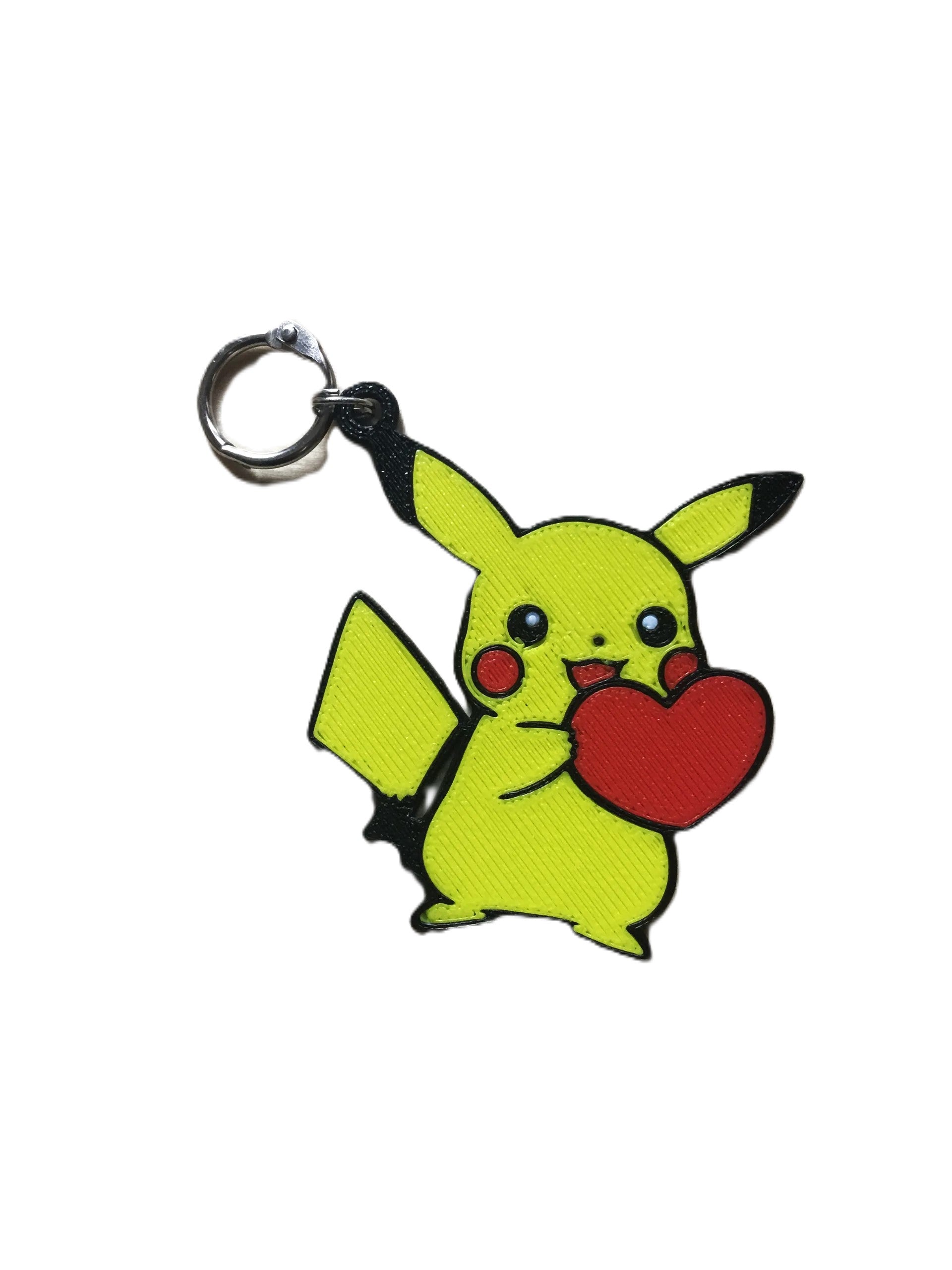 Pikachu Keychain Valentine's Day - Plastic | Cute Valentine's Keychain for Gift