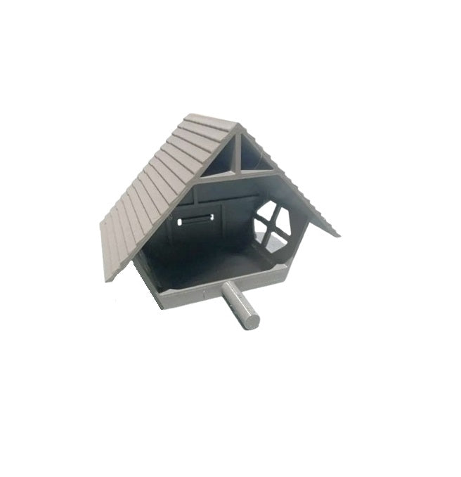 House-Shaped Bird Feeder - Durable Plastic Feeder for Outdoor Birds