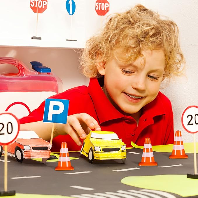 7Pcs Mini Traffic Cones Training Roadblock Cones Mini Orange Cones for Multipurpose
