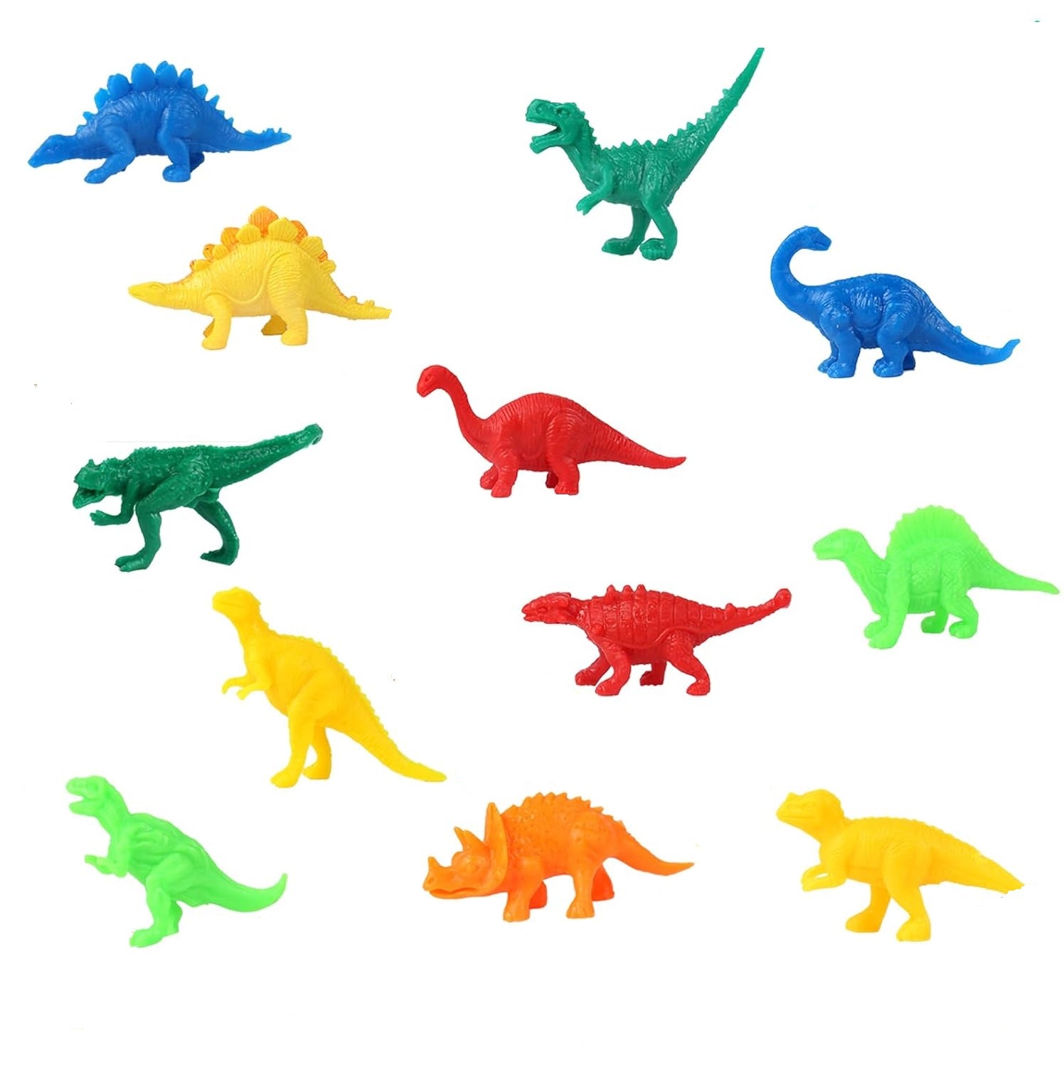 Dinosaur Miniatures Toy Set - 10 Pcs Colorful Plastic Dinosaur Models for Kids