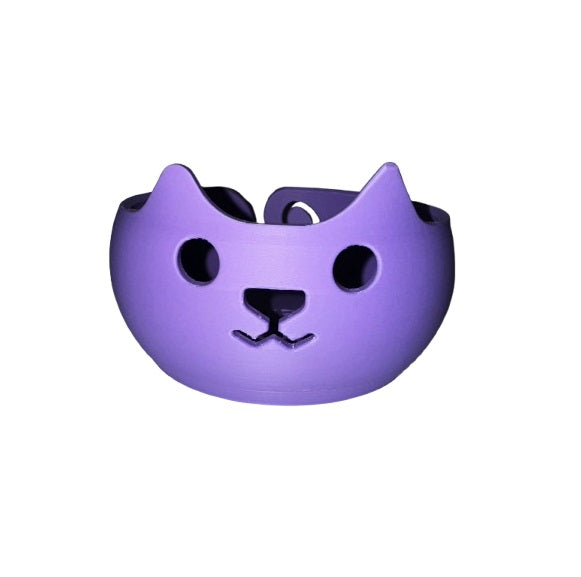 Yarn Bowl Kitty - Plastic | Cute Kitty-Themed Knitting Accessory for Wool & Yarn