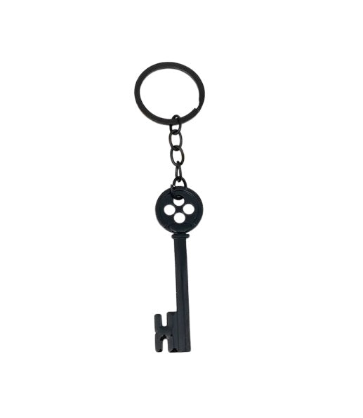 Coraline Key Shaped Keychain – Spooky Halloween Plastic Keychain for Bag pack