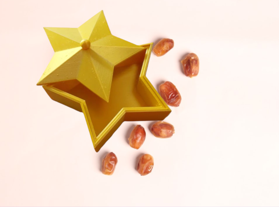 Ramadan Star Date Box – Eid Date Box for Table Decor, Perfect for Suhoor & iftar