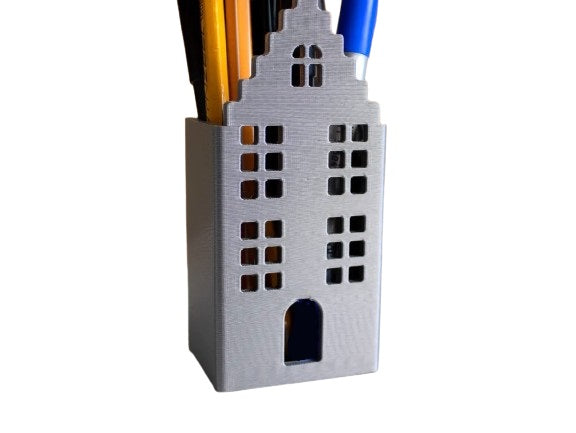 Canal House Pencil Holder - Stylish Plastic Desk Decor for Home and Office