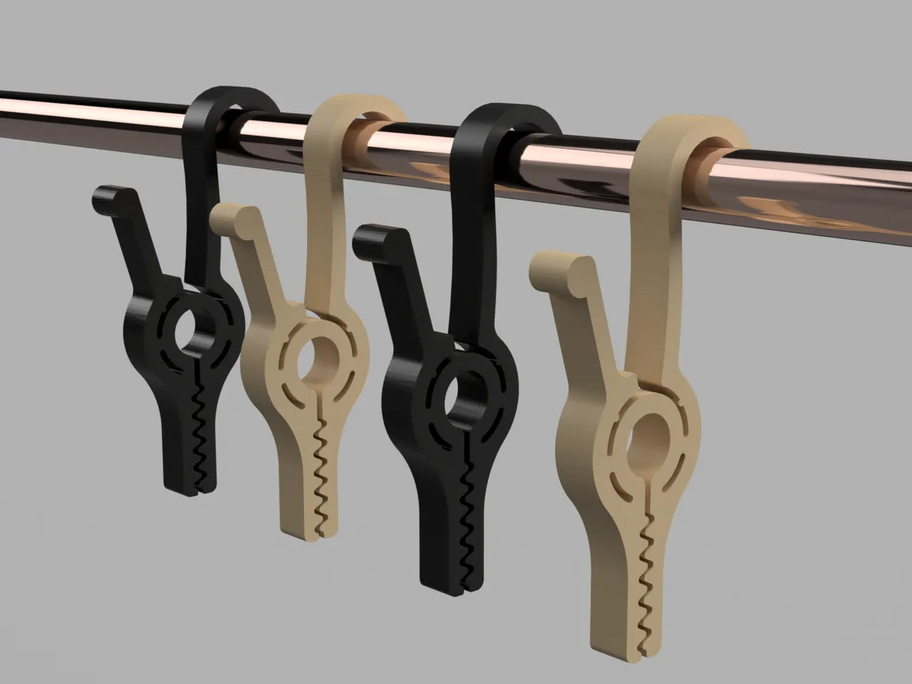 4 Pieces Hanging Clips Hooks, Plastic Hooks with Clips for Closet