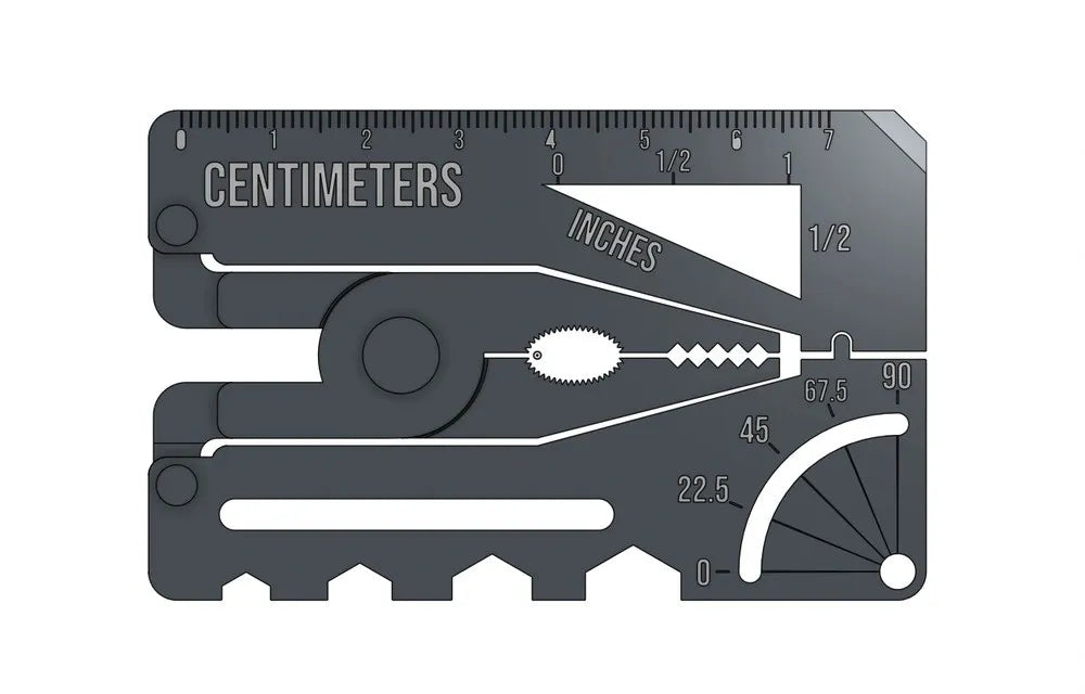Credit Card Pliers and Measurement Tools - Compact Plastic Multi-Tool