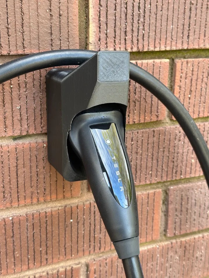 Tesla CCS2 Wall Mount Charger Plug Holder - Charger Cover