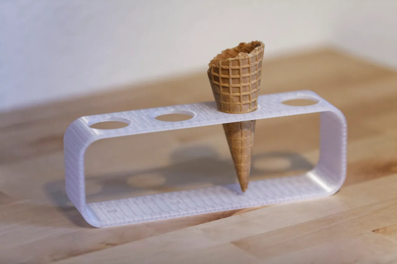 Ice Cone Holder - 4 Holes Plastic Ice Cream Cone Holder Display Stand