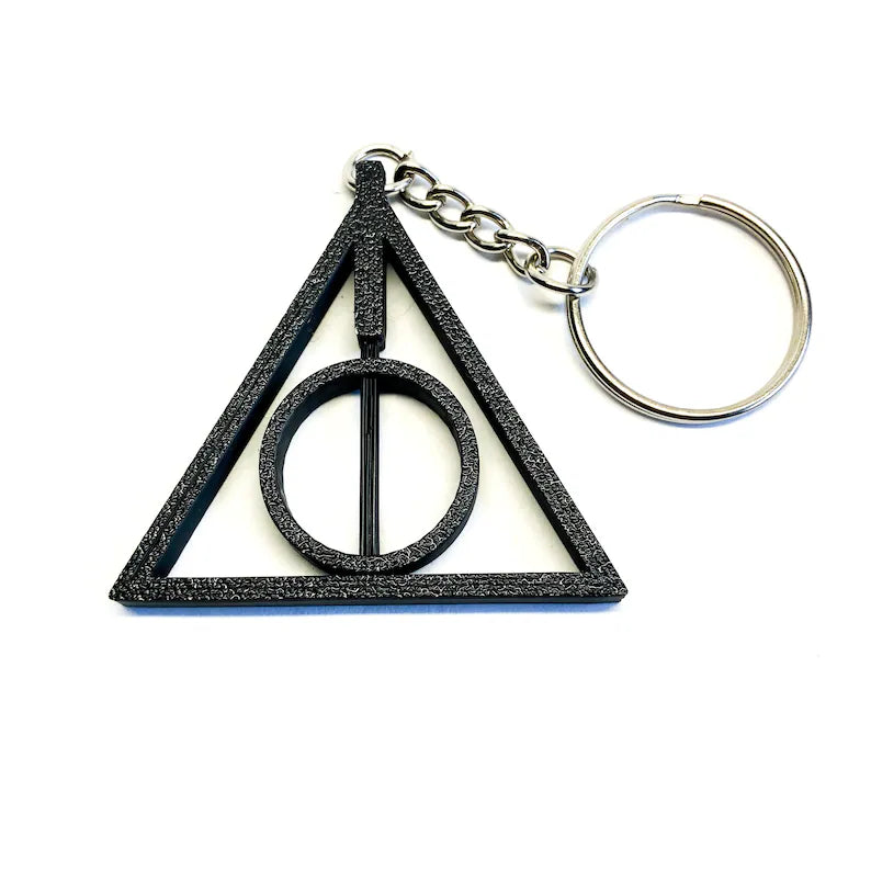 Harry Potter and Deathly Hallows Keychain - Magical Keyring for Harry Potter Fan