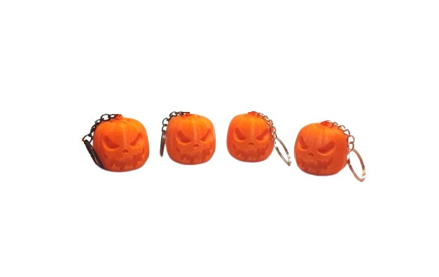 Halloween Pumpkin Keychains - Spooky Jack O' Lantern Keychain Charms