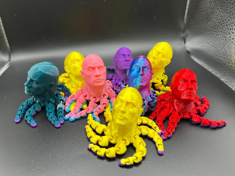 Rocktopus Articulated Fidget Toy - Multiple Dual Color Options