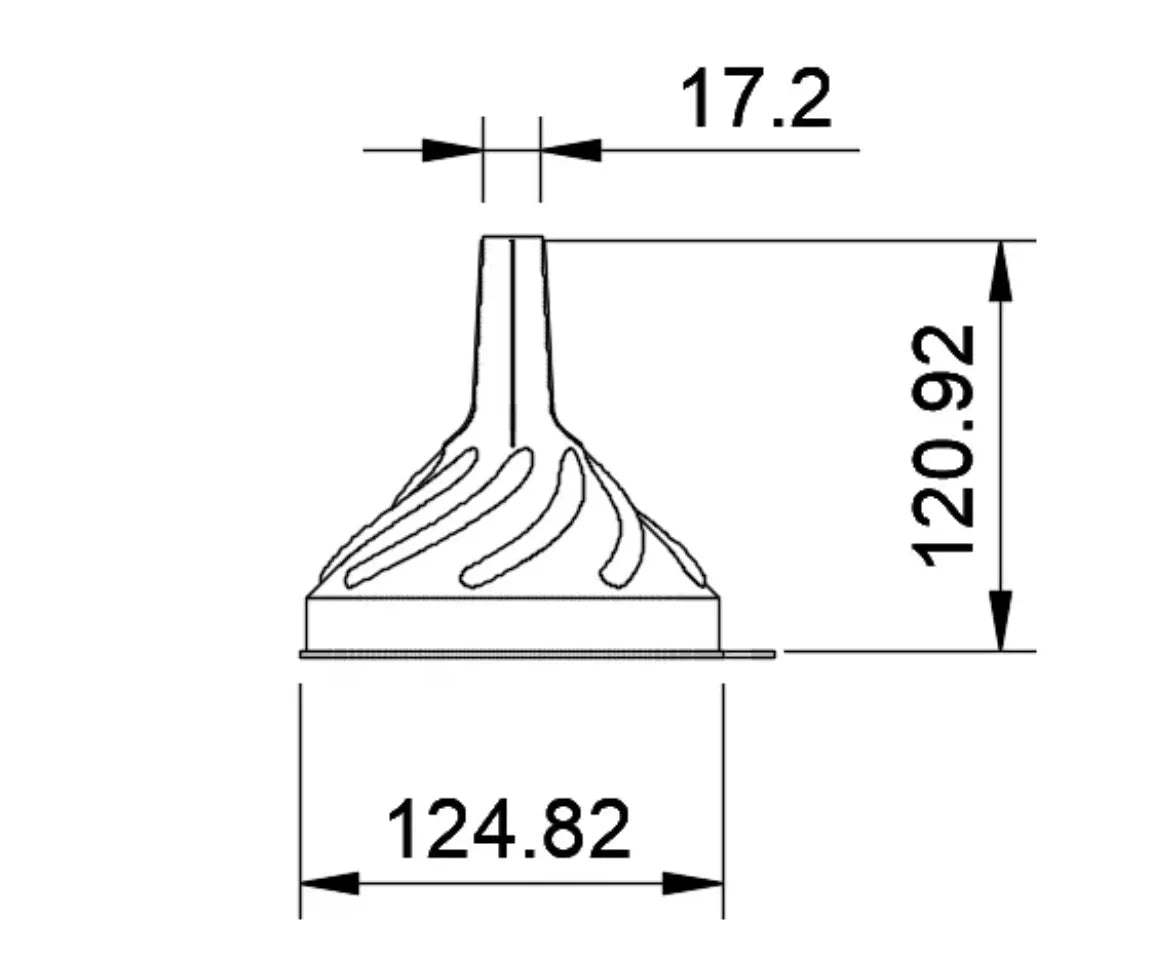 Turbo Funnel-Funnels for Filling Bottles or Containers