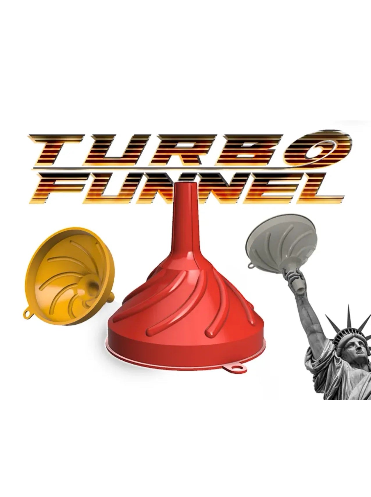 Turbo Funnel-Funnels for Filling Bottles or Containers