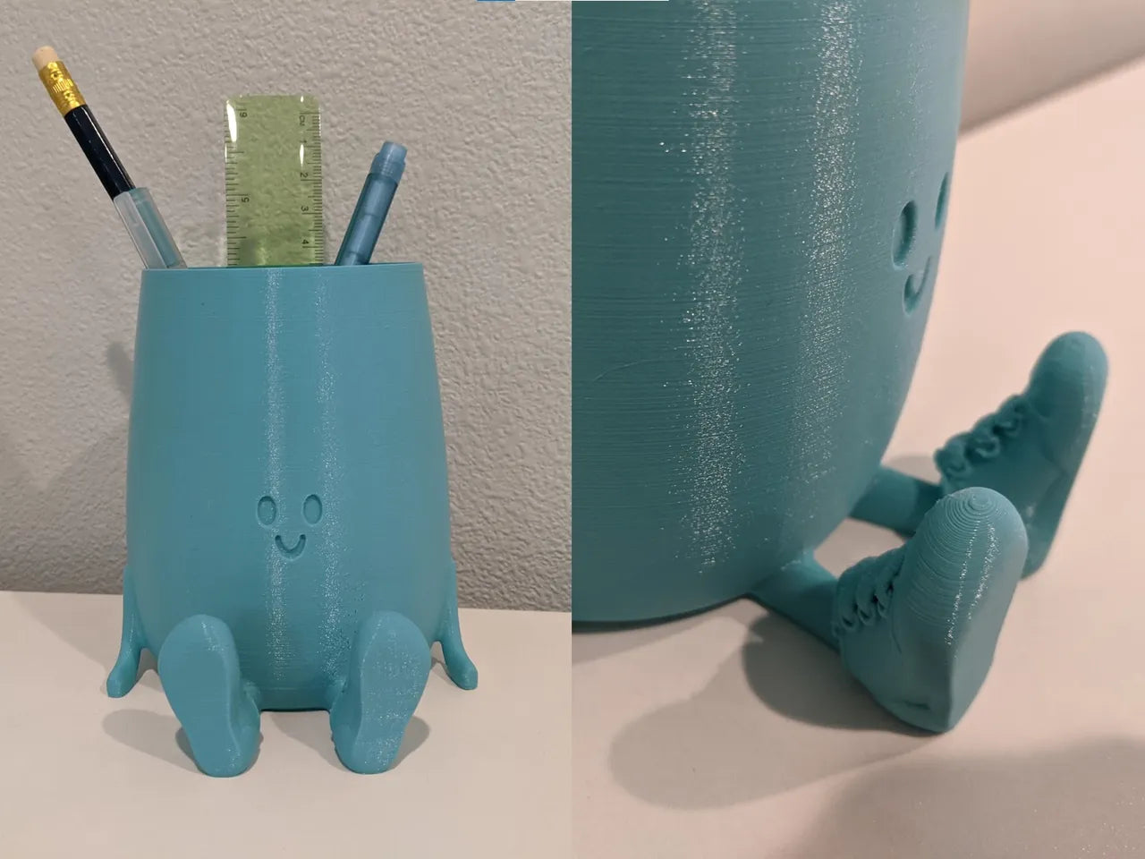 Happy Face Pen Holder, Cute Pen Holder, Stationary Organizer
