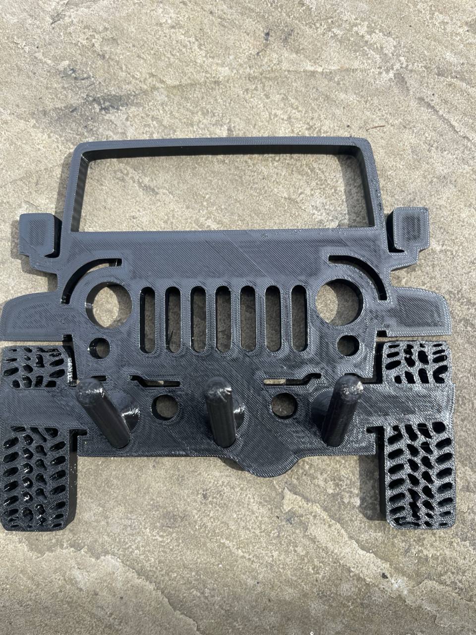 Jeep Wrangler Key Holder : Rugged and Stylish Key Organizer - Black